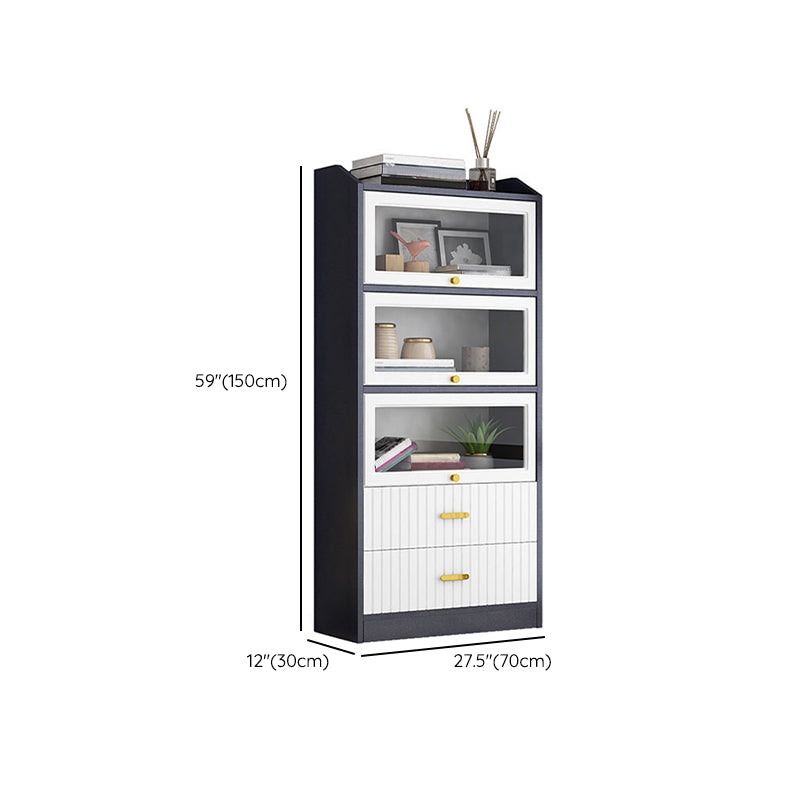 Contemporary Wood Bookshelf Standard Book Shelf for Home Office 11.8" Wide Clearhalo 'Bookcases' 'furn' 'furn_bookcases' 'Furniture' 'Office Furniture' 6335744