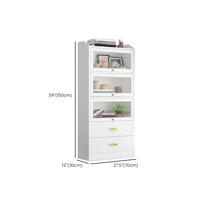 Contemporary Wood Bookshelf Standard Book Shelf for Home Office 11.8" Wide Clearhalo 'Bookcases' 'furn' 'furn_bookcases' 'Furniture' 'Office Furniture' 6335750