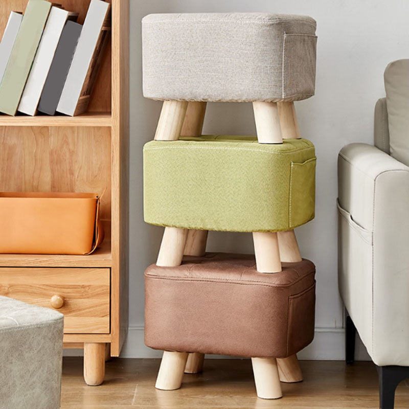 Modern Rectangle Standard Scratch Resistant Pure Color Standard for Living Room Clearhalo 'furn' 'furn_ottomans_poufs' 'Furniture' 'Living Room Furniture' 'Ottomans & Poufs' 'ottomans_poufs' 6335962