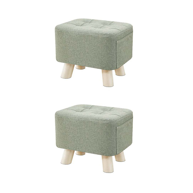 Modern Rectangle Standard Scratch Resistant Pure Color Standard for Living Room Navy 2 Piece Set Clearhalo 'furn' 'furn_ottomans_poufs' 'Furniture' 'Living Room Furniture' 'Ottomans & Poufs' 'ottomans_poufs' 6335966