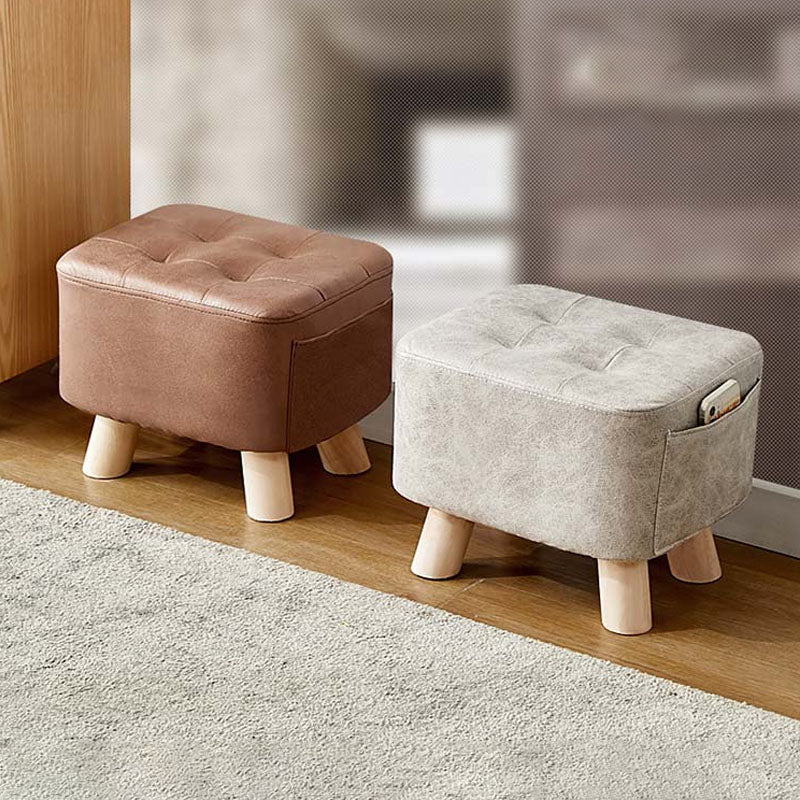 Modern Rectangle Standard Scratch Resistant Pure Color Standard for Living Room Clearhalo 'furn' 'furn_ottomans_poufs' 'Furniture' 'Living Room Furniture' 'Ottomans & Poufs' 'ottomans_poufs' 6335967