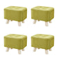 Modern Rectangle Standard Scratch Resistant Pure Color Standard for Living Room Green 4 Piece Set Clearhalo 'furn' 'furn_ottomans_poufs' 'Furniture' 'Living Room Furniture' 'Ottomans & Poufs' 'ottomans_poufs' 6335980