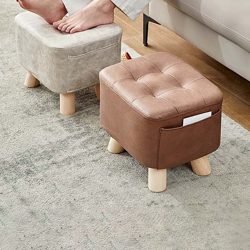 Modern Rectangle Standard Scratch Resistant Pure Color Standard for Living Room Clearhalo 'furn' 'furn_ottomans_poufs' 'Furniture' 'Living Room Furniture' 'Ottomans & Poufs' 'ottomans_poufs' 6335987