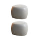 Modern Pouf Ottoman Faux Leather Upholstered Solid Color Triangle Shape Ottoman Gray 2 Piece Set Clearhalo 'furn' 'furn_ottomans_poufs' 'Furniture' 'Living Room Furniture' 'Ottomans & Poufs' 'ottomans_poufs' 6335991