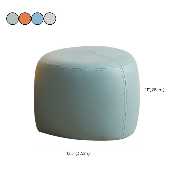 Modern Pouf Ottoman Faux Leather Upholstered Solid Color Triangle Shape Ottoman Clearhalo 'furn' 'furn_ottomans_poufs' 'Furniture' 'Living Room Furniture' 'Ottomans & Poufs' 'ottomans_poufs' 6336013