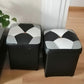 Black Water Resistant Pouf Color Piece Square Pouf for Home Decor Clearhalo 'furn' 'furn_ottomans_poufs' 'Furniture' 'Living Room Furniture' 'Ottomans & Poufs' 'ottomans_poufs' 6336014