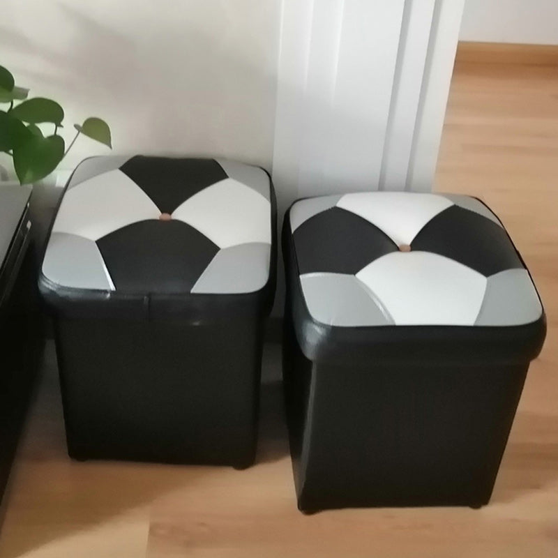 Black Water Resistant Pouf Color Piece Square Pouf for Home Decor Clearhalo 'furn' 'furn_ottomans_poufs' 'Furniture' 'Living Room Furniture' 'Ottomans & Poufs' 'ottomans_poufs' 6336014