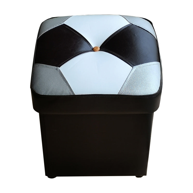 Black Water Resistant Pouf Color Piece Square Pouf for Home Decor Clearhalo 'furn' 'furn_ottomans_poufs' 'Furniture' 'Living Room Furniture' 'Ottomans & Poufs' 'ottomans_poufs' 6336022