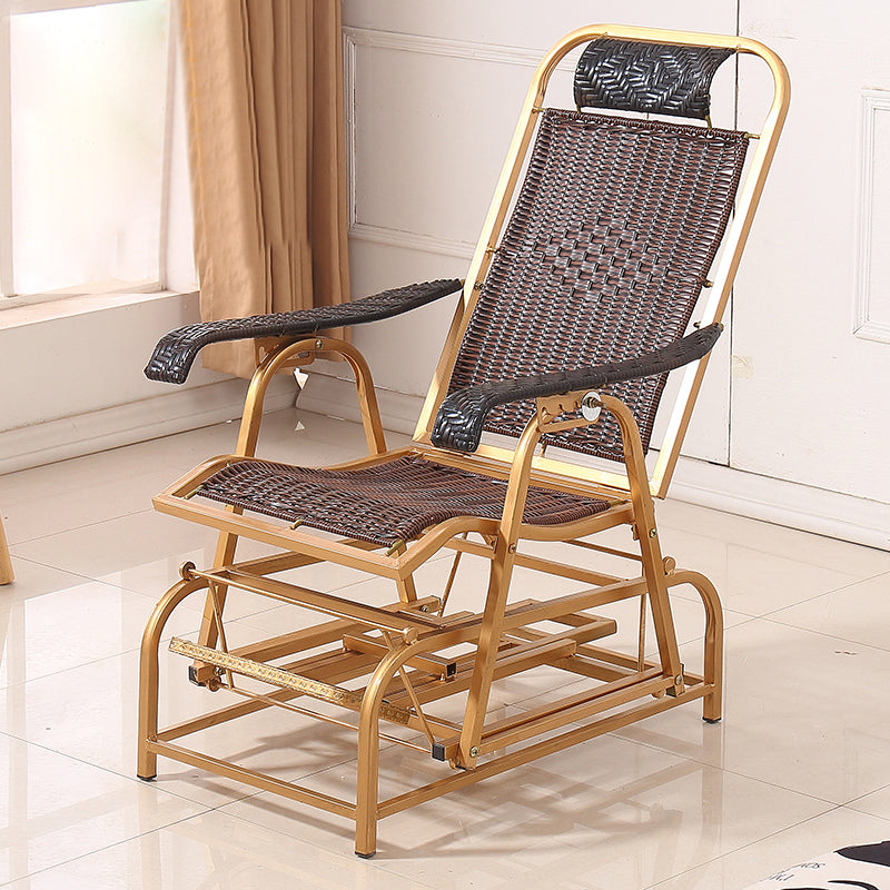 Rocker moderne en osier tissé Rope pliable et fauteuil inclinable résistant aux intempéries