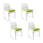 Contemporary Armless Guest Chair Mid Back Plastic Conference Chair 4 Piece Set White Clearhalo 'furn' 'furn_office_chair' 'Furniture' 'Office Chairs' 'Office Furniture' 'office_chair' 6336186