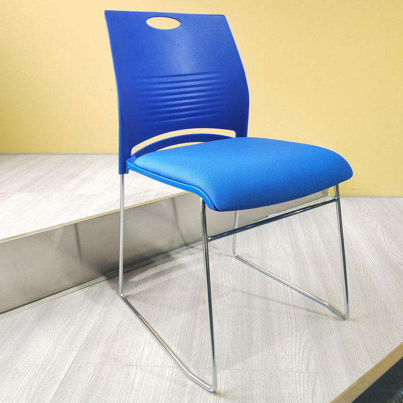 Contemporary Armless Guest Chair Mid Back Plastic Conference Chair 1 Piece Blue Clearhalo 'furn' 'furn_office_chair' 'Furniture' 'Office Chairs' 'Office Furniture' 'office_chair' 6336187