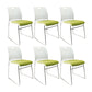 Contemporary Armless Guest Chair Mid Back Plastic Conference Chair 6 Piece Set White Clearhalo 'furn' 'furn_office_chair' 'Furniture' 'Office Chairs' 'Office Furniture' 'office_chair' 6336188
