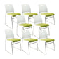 Contemporary Armless Guest Chair Mid Back Plastic Conference Chair 8 Piece Set White Clearhalo 'furn' 'furn_office_chair' 'Furniture' 'Office Chairs' 'Office Furniture' 'office_chair' 6336190