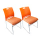 Contemporary Armless Guest Chair Mid Back Plastic Conference Chair 2 Piece Set Orange Clearhalo 'furn' 'furn_office_chair' 'Furniture' 'Office Chairs' 'Office Furniture' 'office_chair' 6336203