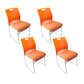 Contemporary Armless Guest Chair Mid Back Plastic Conference Chair 4 Piece Set Orange Clearhalo 'furn' 'furn_office_chair' 'Furniture' 'Office Chairs' 'Office Furniture' 'office_chair' 6336205