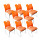 Contemporary Armless Guest Chair Mid Back Plastic Conference Chair 8 Piece Set Orange Clearhalo 'furn' 'furn_office_chair' 'Furniture' 'Office Chairs' 'Office Furniture' 'office_chair' 6336208
