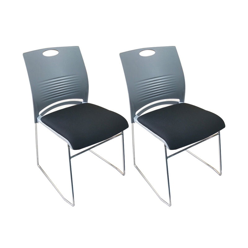 Contemporary Armless Guest Chair Mid Back Plastic Conference Chair 2 Piece Set Gray Clearhalo 'furn' 'furn_office_chair' 'Furniture' 'Office Chairs' 'Office Furniture' 'office_chair' 6336209