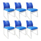 Contemporary Armless Guest Chair Mid Back Plastic Conference Chair 6 Piece Set Blue Clearhalo 'furn' 'furn_office_chair' 'Furniture' 'Office Chairs' 'Office Furniture' 'office_chair' 6336215