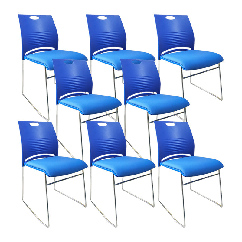 Contemporary Armless Guest Chair Mid Back Plastic Conference Chair 8 Piece Set Blue Clearhalo 'furn' 'furn_office_chair' 'Furniture' 'Office Chairs' 'Office Furniture' 'office_chair' 6336216