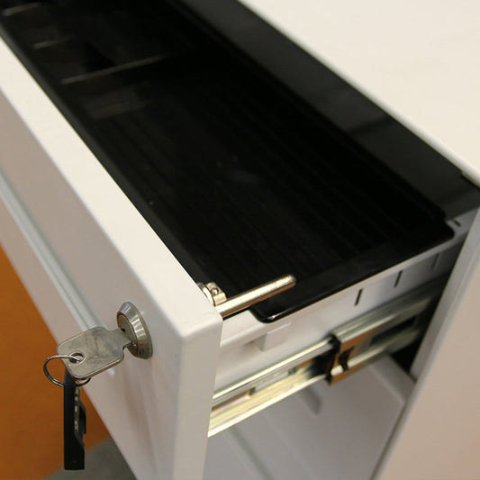 Gabinete de acero tradicional con cajones de bloqueo de cajones para la oficina