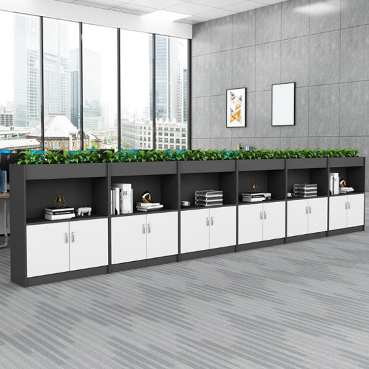 Archivo de madera de estantes de almacenamiento de estilo nórdico bloqueo de archivos verticales