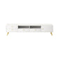 Faux Wood TV Stand Console Open Storage Media Console TV Stand with Drawers
