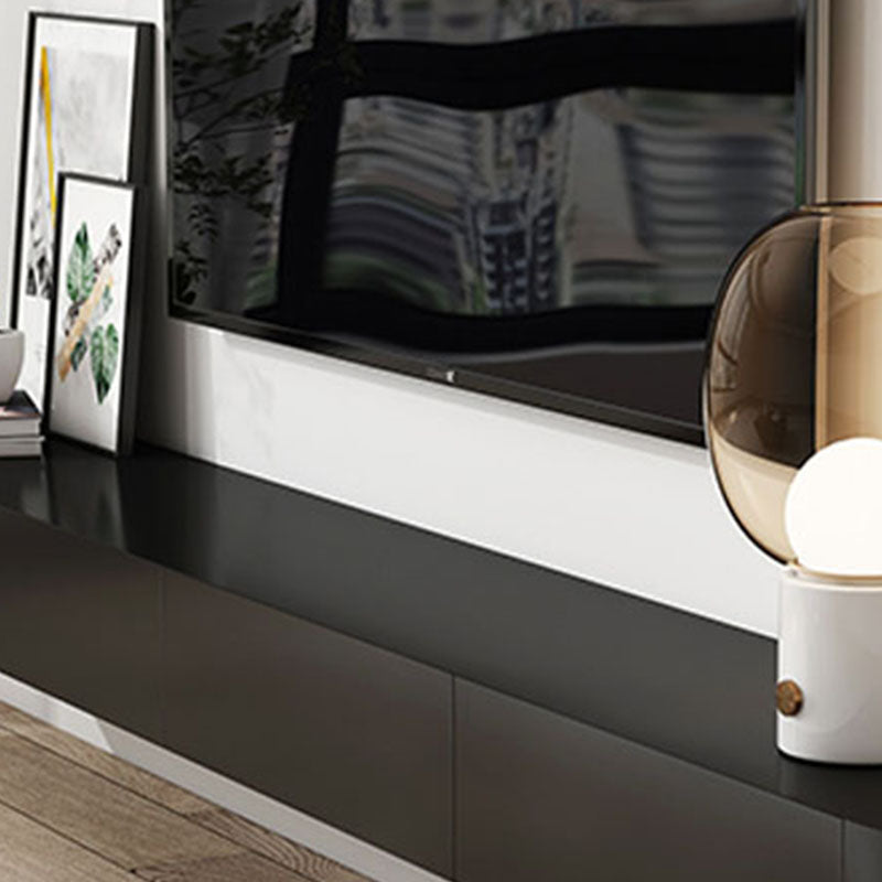 Modern TV Stand - Floating Mount TV Console in Black/ White/ Gray Clearhalo 'furn' 'furn_tv_stands_entertainment_centers' 'Furniture' 'Living Room Furniture' 'TV Stands & Entertainment Centers' 'TV Stands & Media Storage Furniture' 'tv_stands_entertainment_centers' 6336592