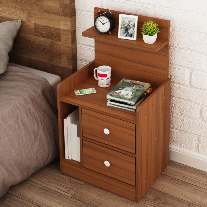 Wooden Bedside Cabinet Modern Style Minimalist Bedside Table with Drawers Clearhalo 'Bedroom Furniture' 'furn' 'furn_night_stand' 'Furniture' 'night_stand' 'Nightstands' 6336669