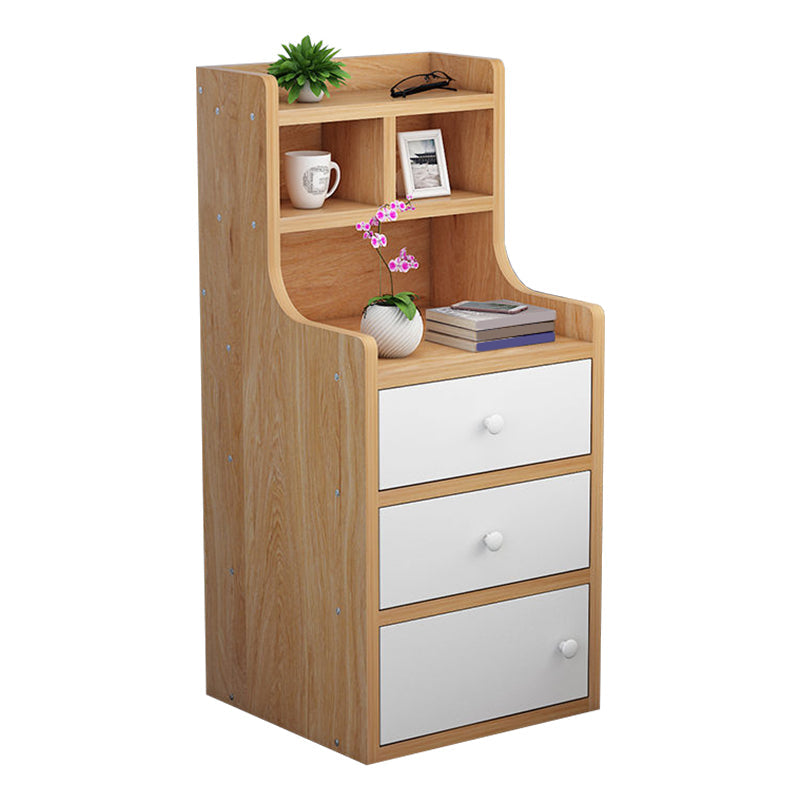 Wooden Bedside Cabinet Modern Style Minimalist Bedside Table with Drawers Clearhalo 'Bedroom Furniture' 'furn' 'furn_night_stand' 'Furniture' 'night_stand' 'Nightstands' 6336683