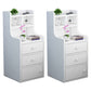 Wooden Bedside Cabinet Modern Style Minimalist Bedside Table with Drawers 14.6"L x 11.8"W x 33.5"H White 2 Piece Set Clearhalo 'Bedroom Furniture' 'furn' 'furn_night_stand' 'Furniture' 'night_stand' 'Nightstands' 6336690