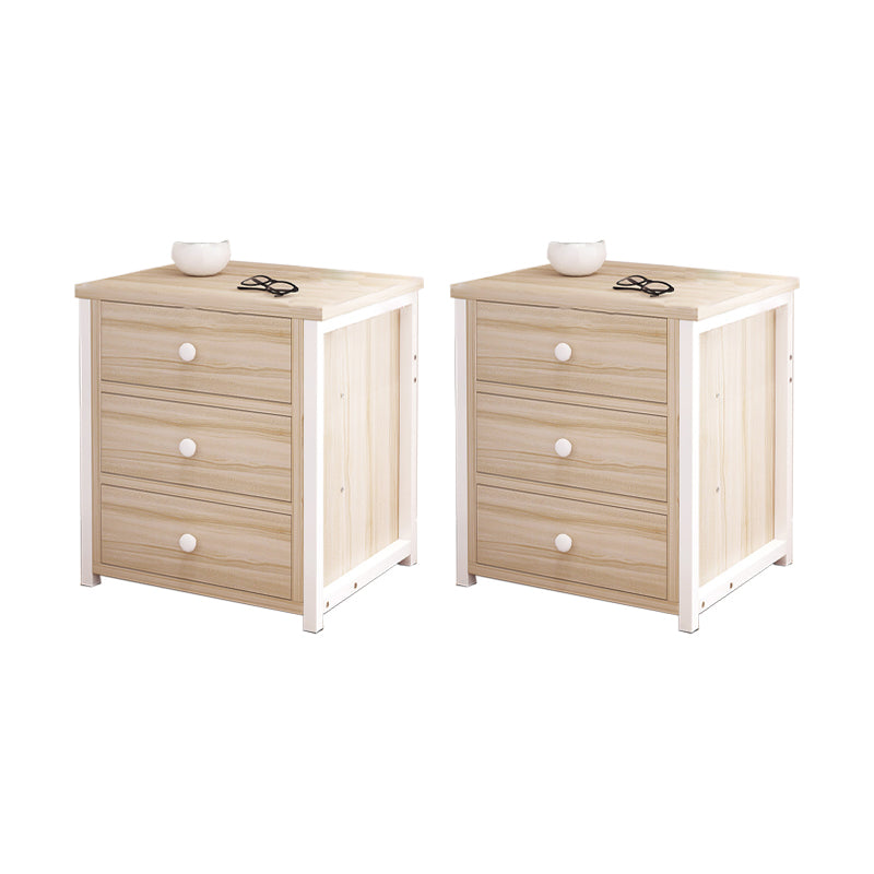 Mesa nocturna de almacenamiento abierta contemporánea de cama de cama con cajón