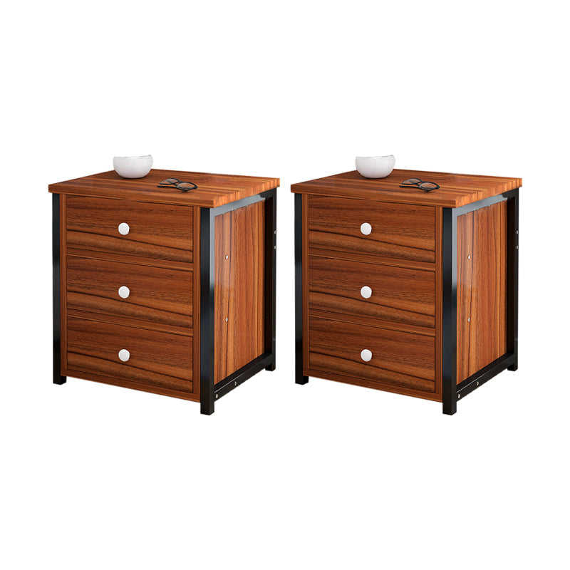 Mesa nocturna de almacenamiento abierta contemporánea de cama de cama con cajón