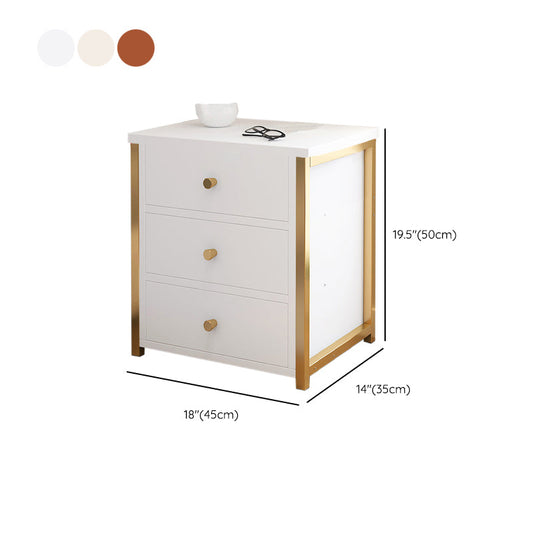 Mesa nocturna de almacenamiento abierta contemporánea de cama de cama con cajón