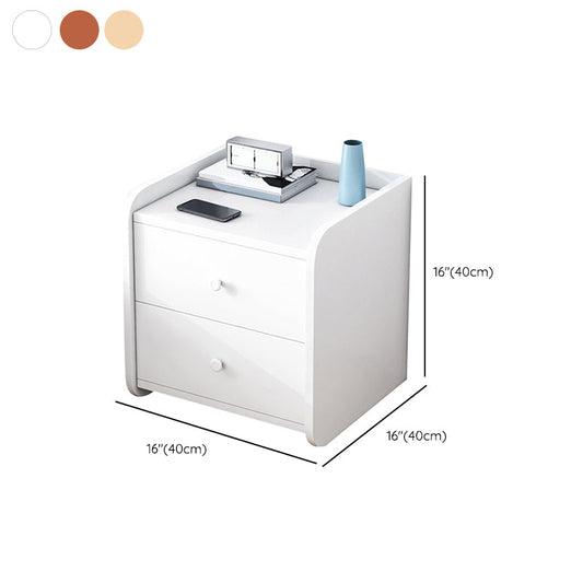 Mesa de almacenamiento de cajones nocturnos de mesa de acento contemporáneo con 1 estante