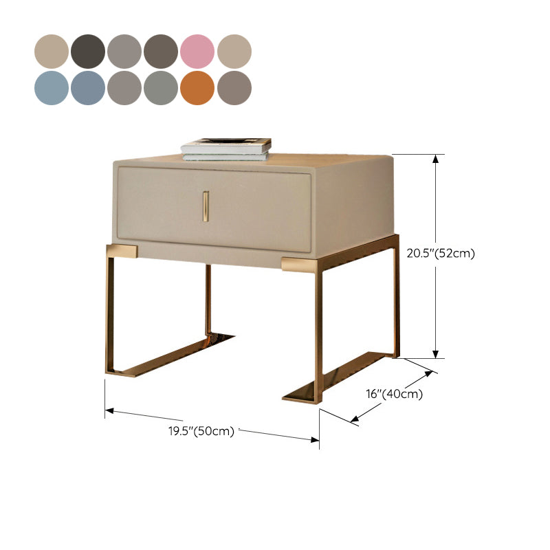 Comodino in legno in legno massiccio mobile contemporaneo con cassetto