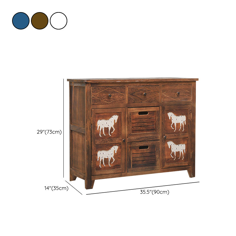 Cassapanca portaoggetti per camera da letto nautica Cassapanca in legno massello con cassetti