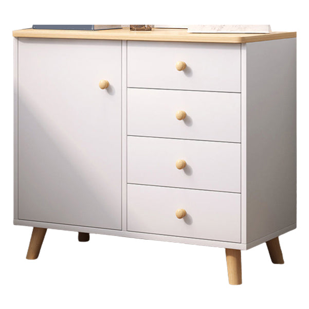 Contemporary Combo Dresser Solid Wood Bachelor's Chest for Home 31"L x 13"W x 29"H White 4 Clearhalo 'Bedroom Furniture' 'Dressers & Chests' 'dressers_chests' 'furn' 'furn_dressers_chests' 'Furniture' 6337490
