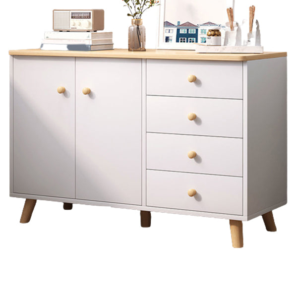 Contemporary Combo Dresser Solid Wood Bachelor's Chest for Home White 4 Clearhalo 'Bedroom Furniture' 'Dressers & Chests' 'dressers_chests' 'furn' 'furn_dressers_chests' 'Furniture' 6337493