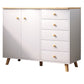 Contemporary Combo Dresser Solid Wood Bachelor's Chest for Home White 5 Clearhalo 'Bedroom Furniture' 'Dressers & Chests' 'dressers_chests' 'furn' 'furn_dressers_chests' 'Furniture' 6337495