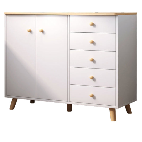 Contemporary Combo Dresser Solid Wood Bachelor's Chest for Home White 5 Clearhalo 'Bedroom Furniture' 'Dressers & Chests' 'dressers_chests' 'furn' 'furn_dressers_chests' 'Furniture' 6337495