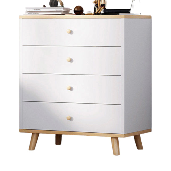 Contemporary Combo Dresser Solid Wood Bachelor's Chest for Home 24"L x 13"W x 30"H White 4 Clearhalo 'Bedroom Furniture' 'Dressers & Chests' 'dressers_chests' 'furn' 'furn_dressers_chests' 'Furniture' 6337496