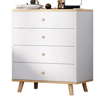 Contemporary Combo Dresser Solid Wood Bachelor's Chest for Home 24"L x 13"W x 30"H White 4 Clearhalo 'Bedroom Furniture' 'Dressers & Chests' 'dressers_chests' 'furn' 'furn_dressers_chests' 'Furniture' 6337496