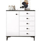 Contemporary Combo Dresser Solid Wood Bachelor's Chest for Home 31"L x 13"W x 35"H Black 5 Clearhalo 'Bedroom Furniture' 'Dressers & Chests' 'dressers_chests' 'furn' 'furn_dressers_chests' 'Furniture' 6337500