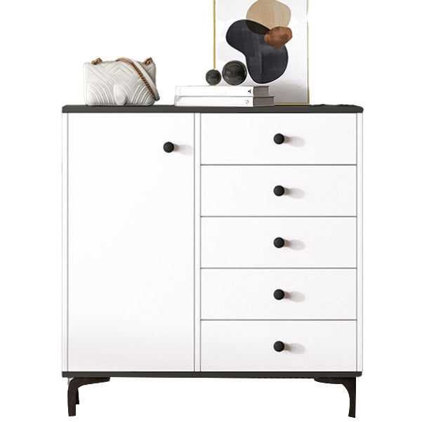 Contemporary Combo Dresser Solid Wood Bachelor's Chest for Home 31"L x 13"W x 35"H Black 5 Clearhalo 'Bedroom Furniture' 'Dressers & Chests' 'dressers_chests' 'furn' 'furn_dressers_chests' 'Furniture' 6337500