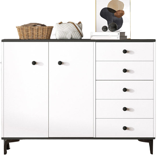 Contemporary Combo Dresser Solid Wood Bachelor's Chest for Home 47"L x 13"W x 35"H Black 5 Clearhalo 'Bedroom Furniture' 'Dressers & Chests' 'dressers_chests' 'furn' 'furn_dressers_chests' 'Furniture' 6337502
