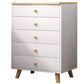 Contemporary Combo Dresser Solid Wood Bachelor's Chest for Home 24"L x 13"W x 35"H White 5 Clearhalo 'Bedroom Furniture' 'Dressers & Chests' 'dressers_chests' 'furn' 'furn_dressers_chests' 'Furniture' 6337505
