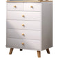 Contemporary Combo Dresser Solid Wood Bachelor's Chest for Home 24"L x 13"W x 35"H White 6 Clearhalo 'Bedroom Furniture' 'Dressers & Chests' 'dressers_chests' 'furn' 'furn_dressers_chests' 'Furniture' 6337506