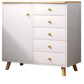 Contemporary Combo Dresser Solid Wood Bachelor's Chest for Home 31"L x 13"W x 35"H White 5 Clearhalo 'Bedroom Furniture' 'Dressers & Chests' 'dressers_chests' 'furn' 'furn_dressers_chests' 'Furniture' 6337509