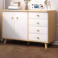 Contemporary Combo Dresser Solid Wood Bachelor's Chest for Home White-Apricot 4 Clearhalo 'Bedroom Furniture' 'Dressers & Chests' 'dressers_chests' 'furn' 'furn_dressers_chests' 'Furniture' 6337513