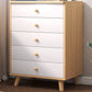 Contemporary Combo Dresser Solid Wood Bachelor's Chest for Home 24"L x 13"W x 35"H White-Apricot 5 Clearhalo 'Bedroom Furniture' 'Dressers & Chests' 'dressers_chests' 'furn' 'furn_dressers_chests' 'Furniture' 6337514